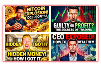 design business, finance and crypto thumbnails
