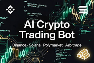 build crypto trading bot, arbitrage bot, solana sniper bot or dca bot in python
