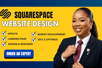 develop squarespace website, design or redesign squarespace website