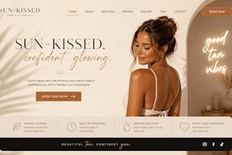 design wix med spa website wix spray tanning salon website wix spray tan website