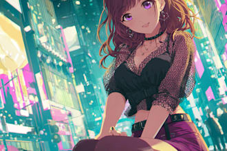 draw custom anime art of your oc, character, and fanart