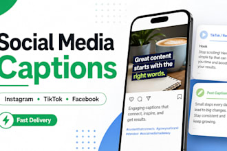 write instagram captions and short video scripts