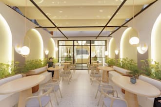 design 3d cafe design for you, 3d supermarket, restaurant interior, 3d rendering