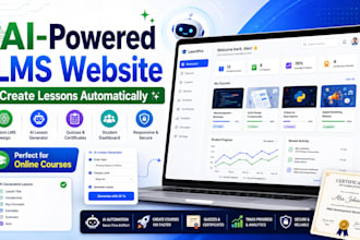 create lms websites with ai connected to create lessons