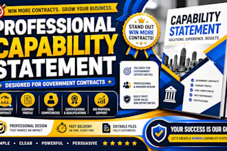 design professional capability statement for government contract