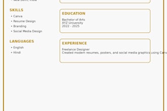 we create a professional ats friendly resume or CV design