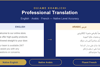 translate english arabic and french documents with native level accuracy