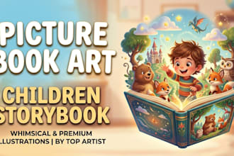 design children story book illustration and picture book art and storybook cover