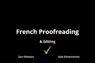 proofread and edit your french text for perfect flow