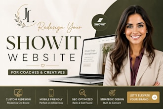 design a modern showit website for coaches brands and creatives