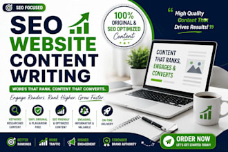 write SEO website content for homepage about us and services