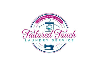 make cleaning laundry service logo to draw in busy women