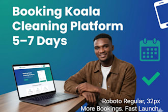 professional cleaning website with booking koala fast setup, highconverting