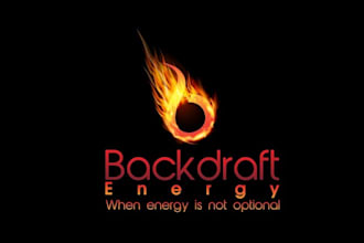 do super label logo for back draft energys new energy drink