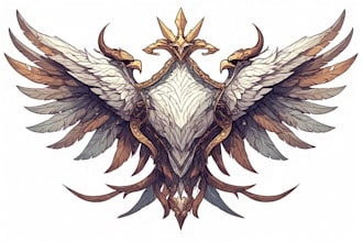 create professional fantasy crest illustrations for novels and games