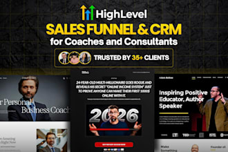build a gohighlevel sales funnel and CRM for coaching and consulting businesses