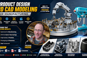 create industrial machinery product design cad models for manufacturing