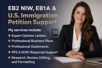 write eb2niw expert opinion letters for uscis petitions