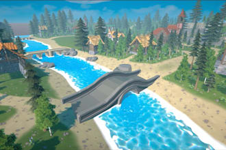 design low poly 3d unity game environment and game level design