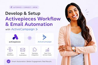 develop and setup activepieces workflow and email automation activecampaign