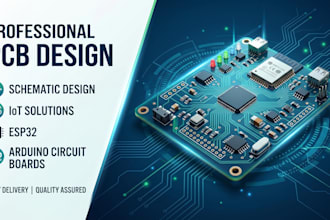 design pcb, schematic, iot, esp32, arduino circuit board, multilayer pcb