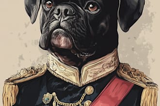 draw your dog or any pets into cartoon
