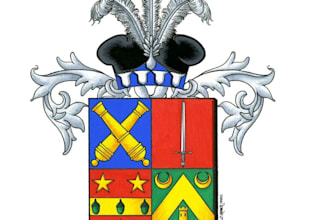 design coat of arms regal heraldic family crest logo