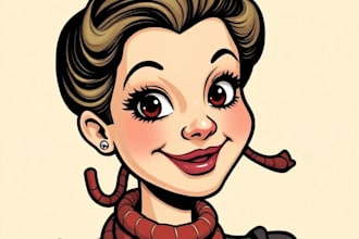 create custom 1920s style rubber hose cartoon artwork