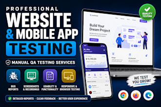 manually test your website or mobile app
