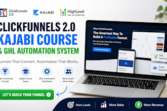 design clickfunnels, kajabi course and ghl automation system