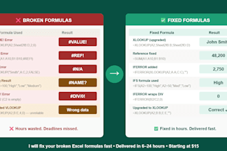 fix your broken excel formulas fast