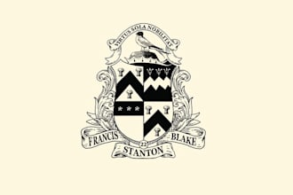 design century old family crest logo