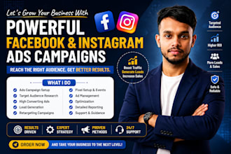 run facebook ads instagram ads and social media campaigns