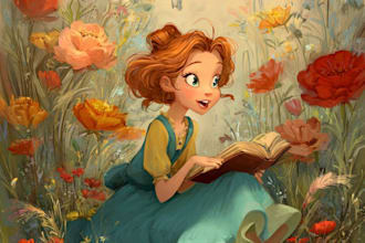 children story, story book illustration, children story book