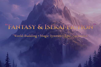ghostwrite your fantasy or isekai fiction novel chapters
