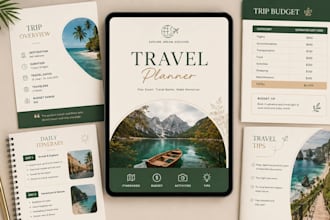 design, write travel guide, tour planner travel budget planner, travel itinerary
