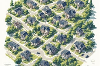 create vector neighborhood and local area map
