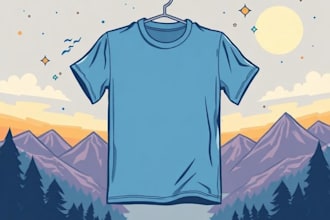 create premium poster and merchandise illustration design