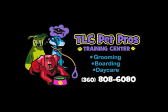 design fantastic dogs bright fun and whimsical logo for you