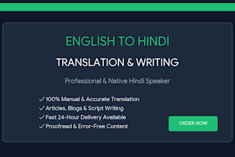 be your professional hindi content writer and translator