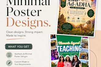 design and create aesthetic posters for your brand