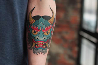 draw traditional or neo traditional tattoo style design