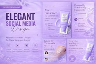 design luxury skincare social media posts in canva