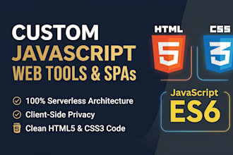 develop a custom javascript web tool