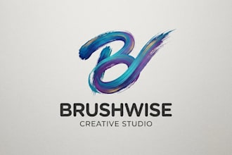 design a creative and modern brush logo for your brand