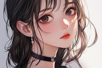 draw custom anime art of your oc, character, and fanart