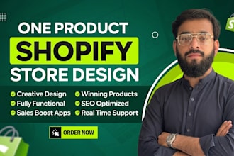 build one product shopify store, redesign shopify store