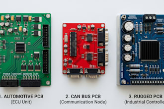 develop automotive pcb design with stm32, rugged connectors, can bus
