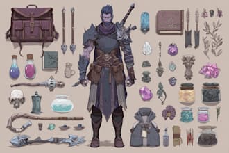 draw your dnd character and items