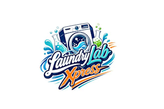 design high quality wonderful laundry  logo with source file